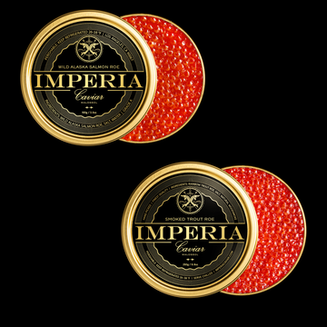two times of smoked trout roe