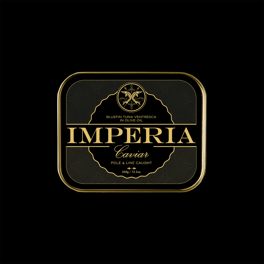 a tin lid of bluefin imperia tuna