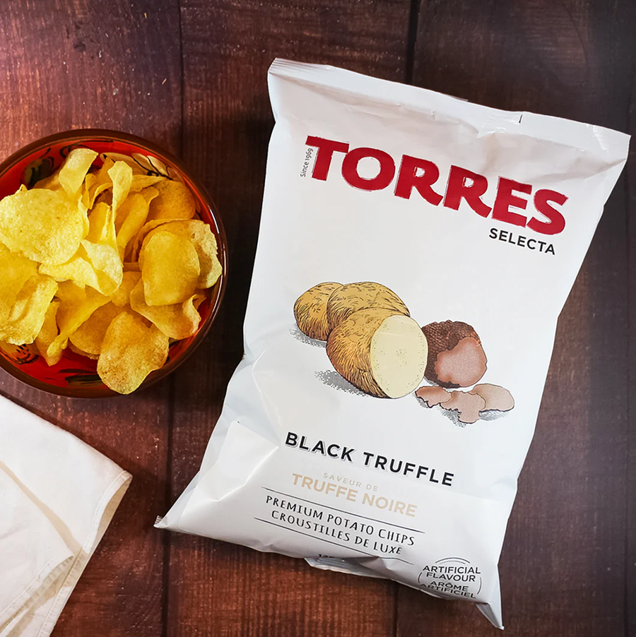 torres selecta black truffle potato chips 
