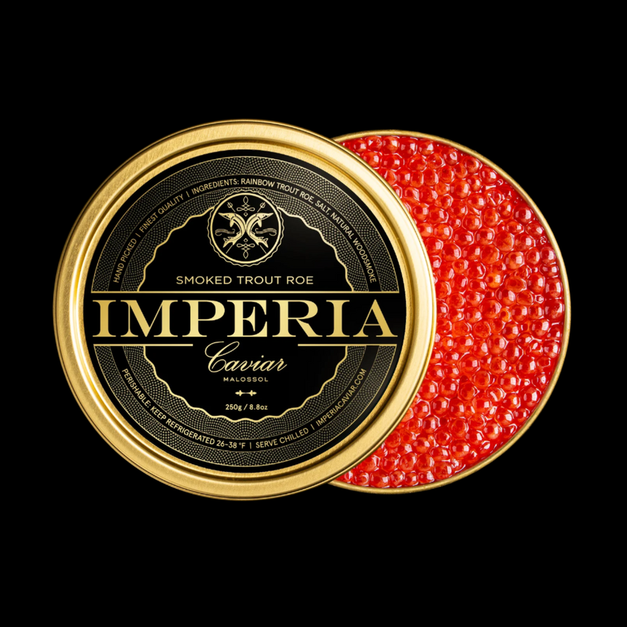 Smoked Trout Roe & Royal Ossetra Caviar & Kaluga Hybrid Reserve Caviar